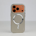 ASLI Corrugared Ridge Premium Metalic Case With Enhanced Camera Protection Case For iPhone 17 Pro Max