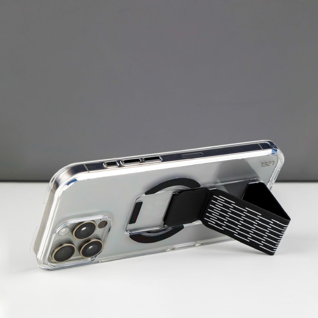 LZEL Clearmag Kickstand Clear Strap Magsafe With Enhanced Edge Protection Case For iPhone 16 Pro