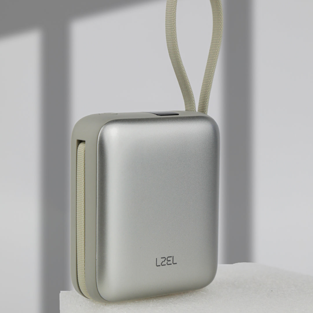 باور بانك Lzel Neurode Sync Mini بسعة 10000 مللي أمبير | PD3.0 و QC 3.0 | شحن بقدرة 25.5 واط | مدخل ومخرج Type-C مدمج مع مخرج إضاءة