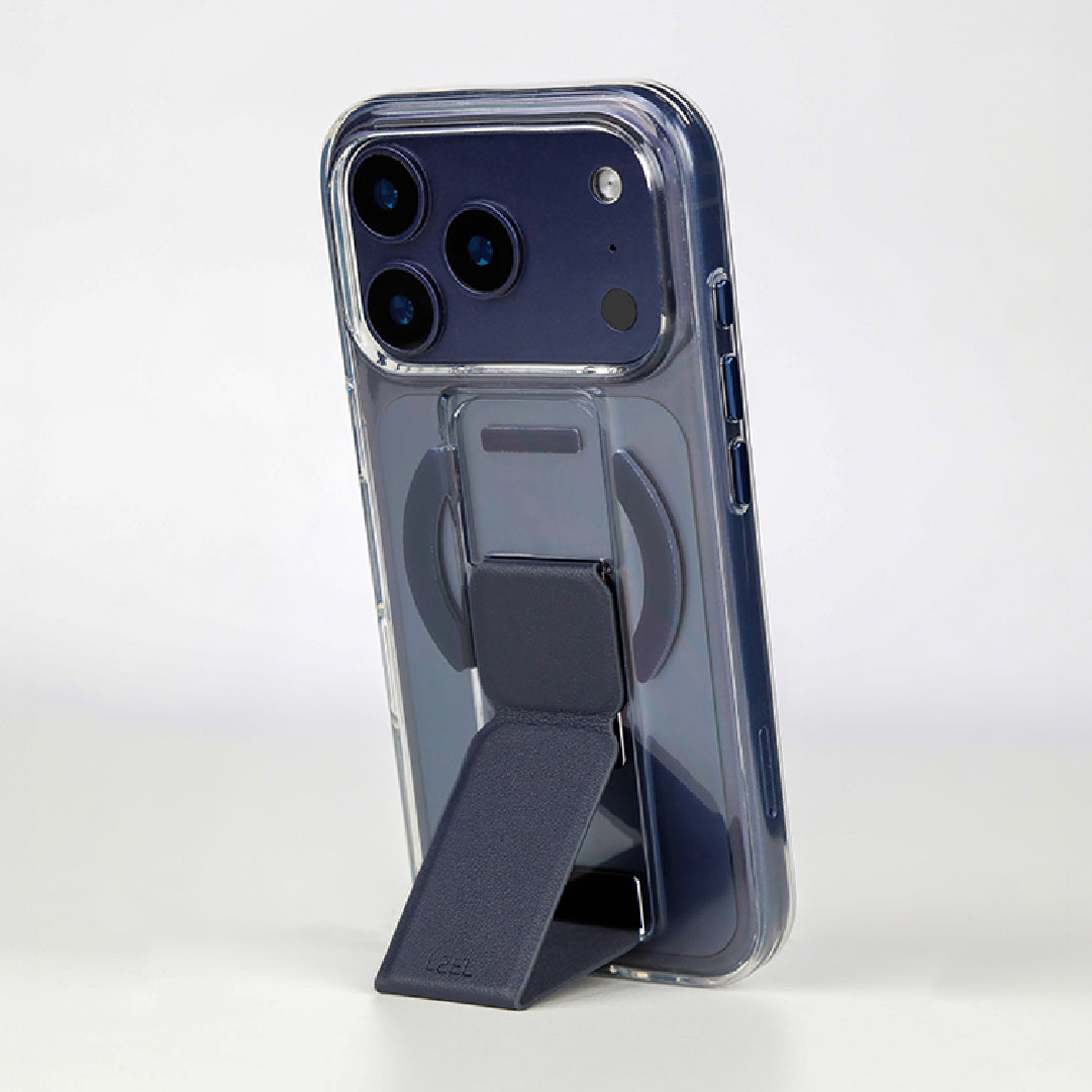 LZEL MagClear LeatherGrip Case for iPhone 17 Pro