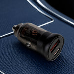 LZEL PulseCharge Mini Dual-Port Car Charger 35W – USB-C PD & USB-A QC3.0