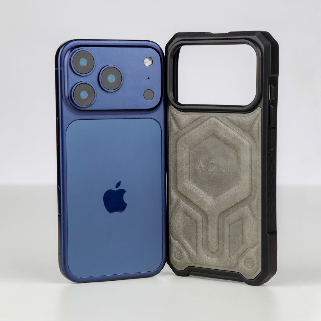 ASLI Leather Hybrid Premium Leather Case With Drop Protection And Heat Dissipation Case For 17 Pro