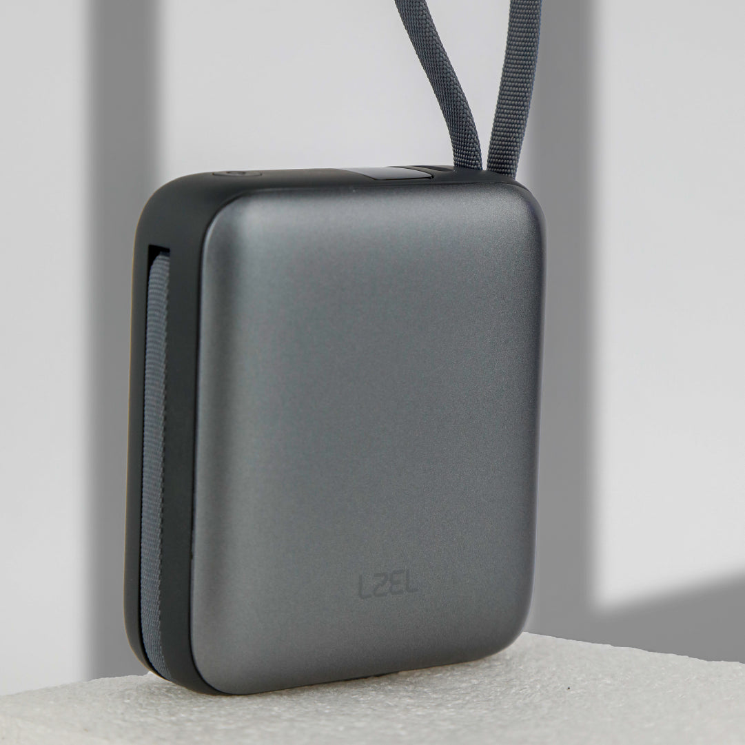 باور بانك Lzel Neurode Sync Mini بسعة 10000 مللي أمبير | PD3.0 و QC 3.0 | شحن بقدرة 25.5 واط | مدخل ومخرج Type-C مدمج مع مخرج إضاءة