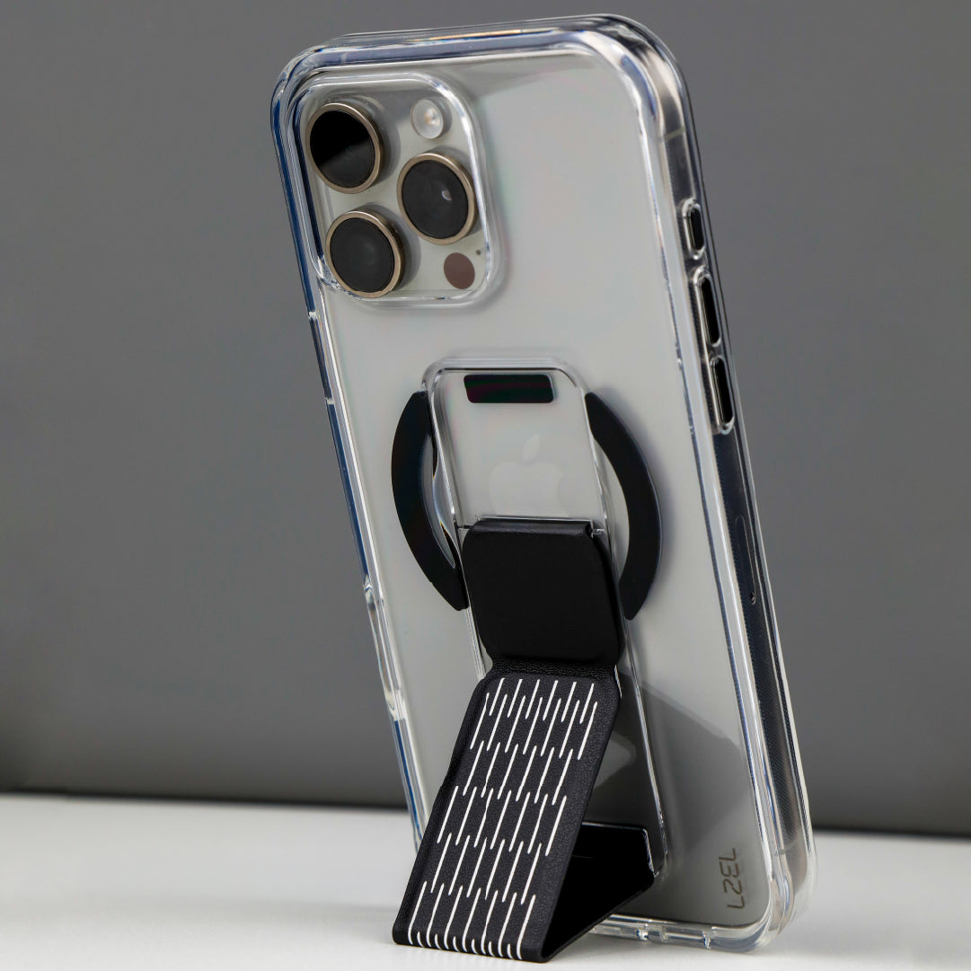 LZEL Clearmag Kickstand Clear Strap Magsafe With Enhanced Edge Protection Case For iPhone 16 Pro
