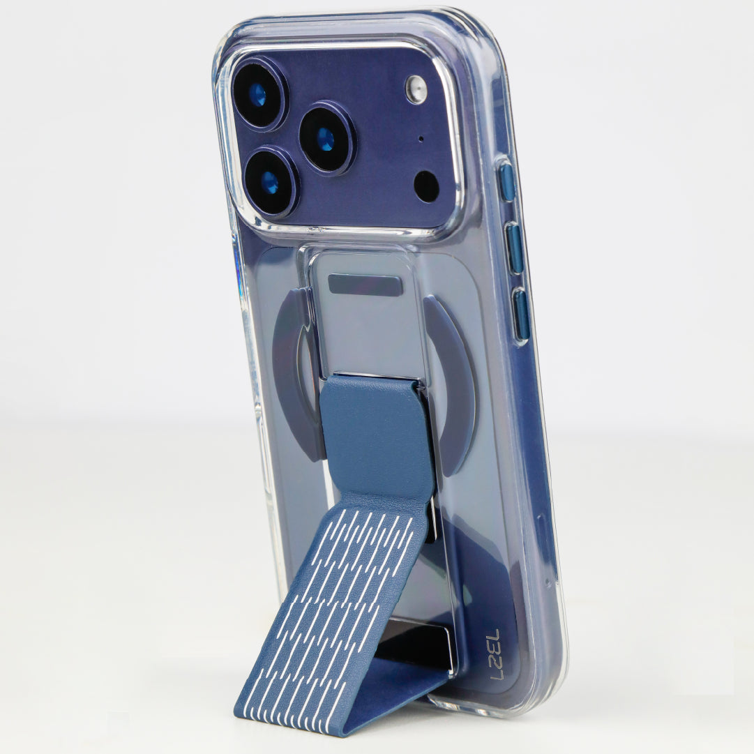 LZEL Clearmag Kickstand Clear Strap Magsafe With Enhanced Edge Protection Case For iPhone 17 Pro Max