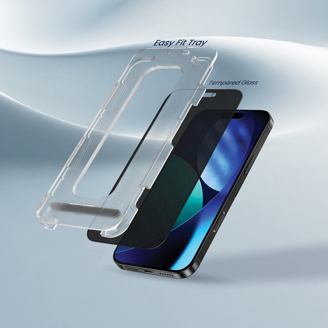 حماية شاشة Lzel CrystalVue Series 9H Full Cover Matte لهاتف iPhone 16 Pro / 17 Pro | حماية الخصوصية