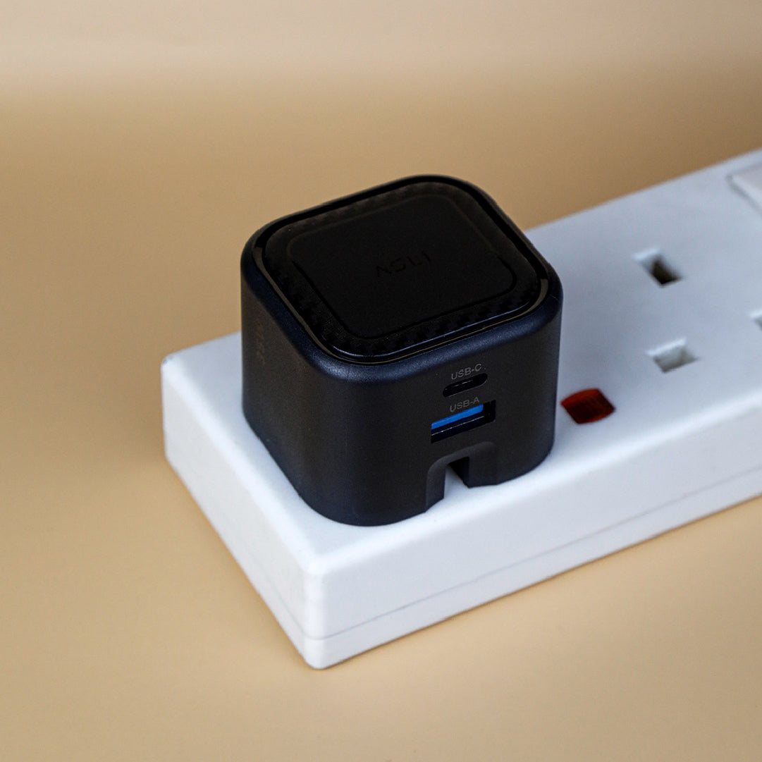  شاحن Asli Primevolt GaN بقدرة 35 واط – منفذ USB-C ومنفذ USB-A 