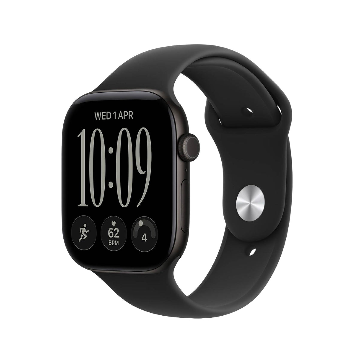 Apple Watch Series 12 GPS 46mm Black with Black Sport Band M/L