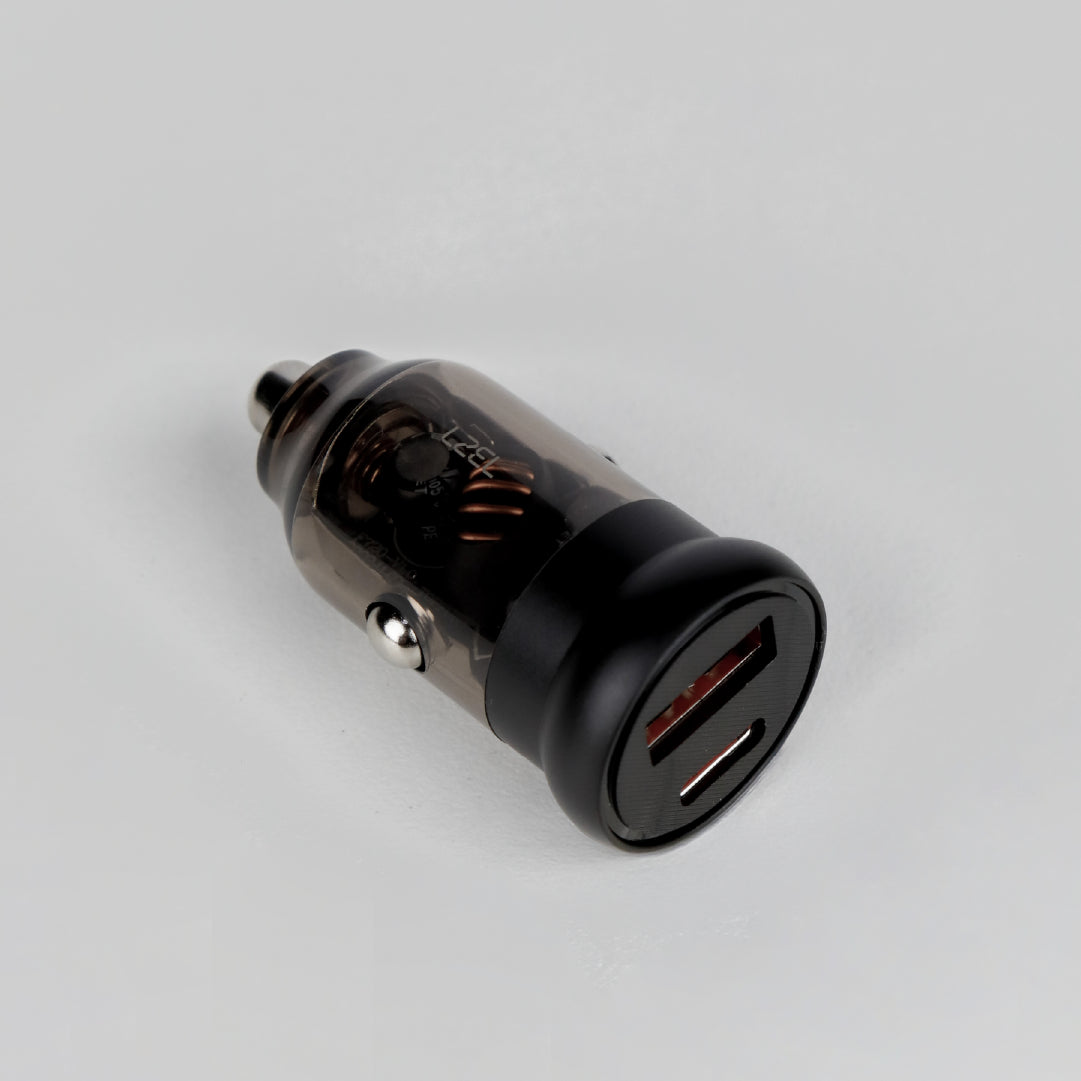 LZEL PulseCharge Mini Dual-Port Car Charger 35W – USB-C PD & USB-A QC3.0
