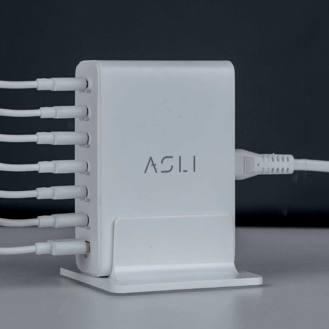 Asli Global Turboxis Series 235W Gan-7-Port Fast Charging Station With Power Delivery & PPS