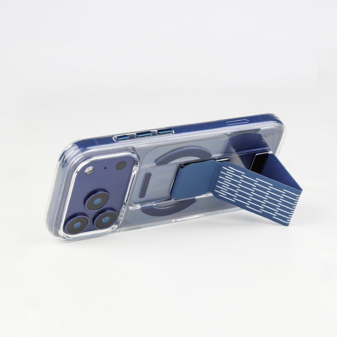 LZEL Clearmag Kickstand Clear Strap Magsafe With Enhanced Edge Protection Case For iPhone 17 Pro Max