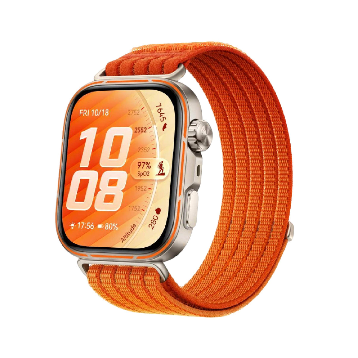HUAWEI Watch Fit 5 Pro + Bundle Offer | Gradient Orange Nylon Strap