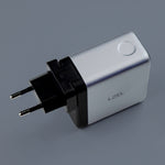 LZEL 100W GaN Travel Charger with 3-Port PD Digital Display & UK/EU/AU Plugs