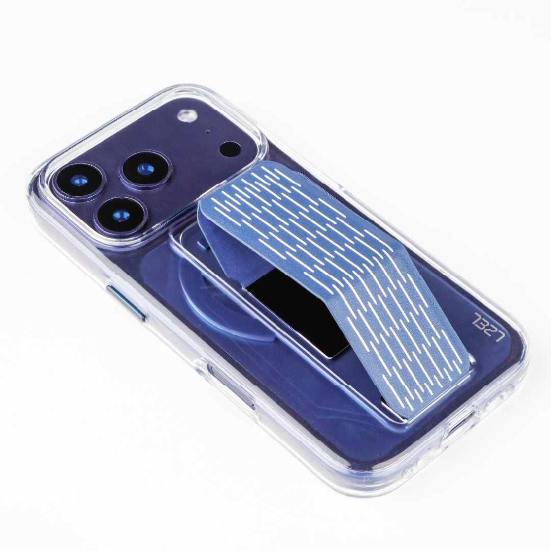 LZEL Clearmag Kickstand Clear Strap Magsafe With Enhanced Edge Protection Case For iPhone 17 Pro Max