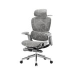 كرسي مكتب مريح (Ergonomic) – مسند قدم، آلية انزلاق، رافعة غاز Class 4 | رمادى