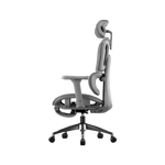 كرسي مكتب مريح (Ergonomic) – مسند قدم، آلية انزلاق، رافعة غاز Class 4 | رمادي فاتح