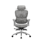 كرسي مكتب مريح (Ergonomic) – مسند قدم، آلية انزلاق، رافعة غاز Class 4 | رمادى