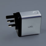 LZEL 100W GaN Travel Charger with 3-Port PD Digital Display & UK/EU/AU Plugs