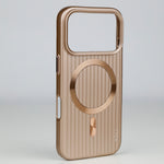 ASLI Corrugared Ridge Premium Metalic Case With Enhanced Camera Protection Case For iPhone 17 Pro Max