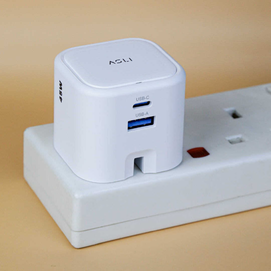 Asli  Global Powercore 45 Gan Dual Port Usb-A & Usb-C Fast Charger
