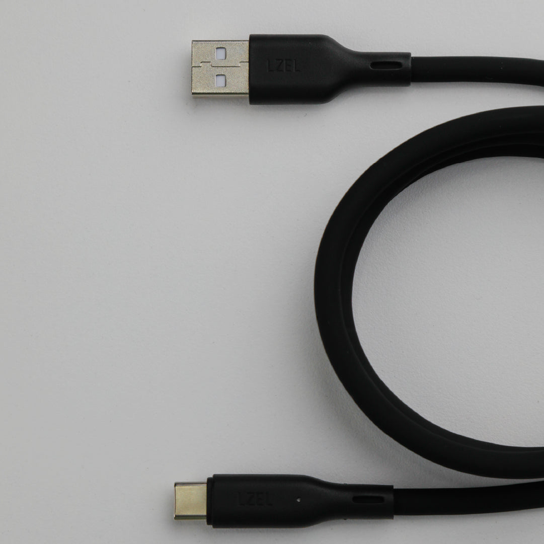 LZEL Celeris Silox CXL Soft Silicone USB-A to USB-C Cable, 480Mbps, 15W Max, 2m