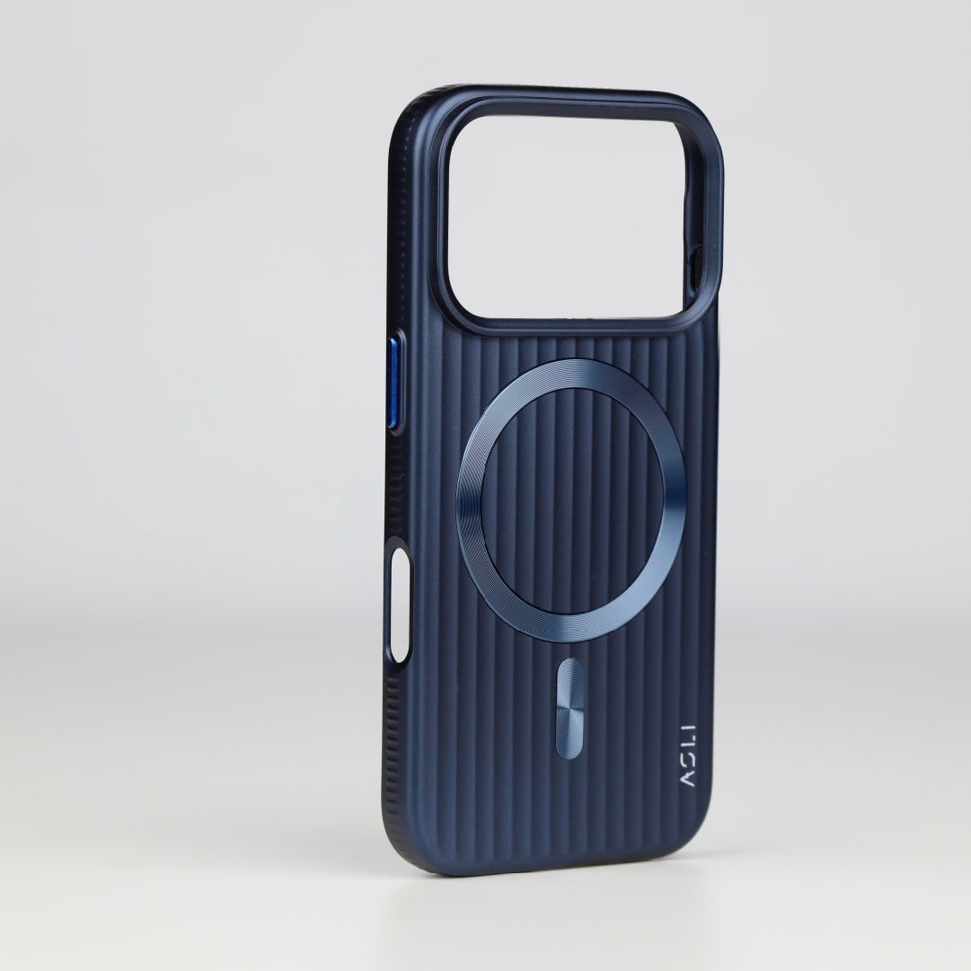 ASLI Corrugared Ridge Premium Metalic Case With Enhanced Camera Protection Case For iPhone 17 Pro Max