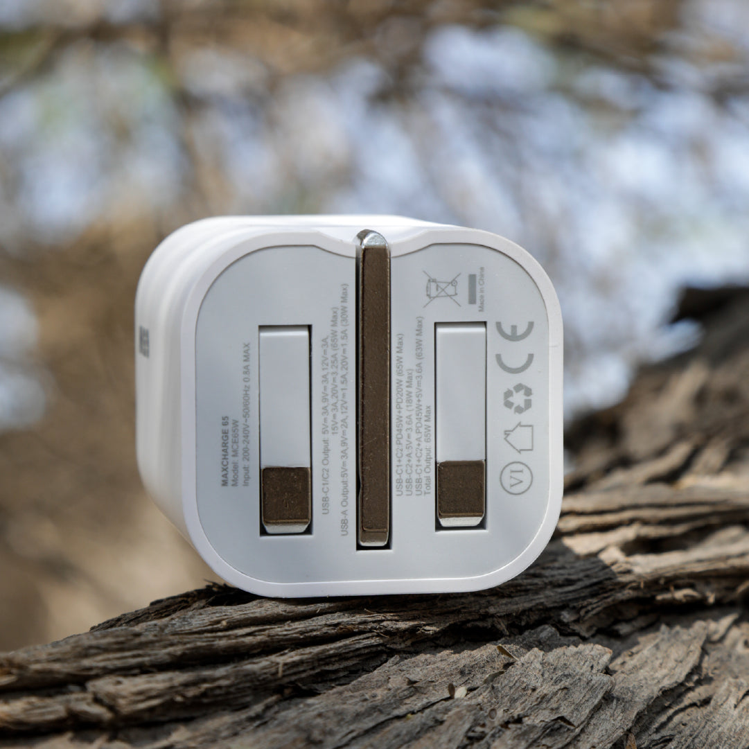 Asli  Global Maxcharge 65 Gan 3-Port Usb-A & Dual Usb-C Fast Charger
