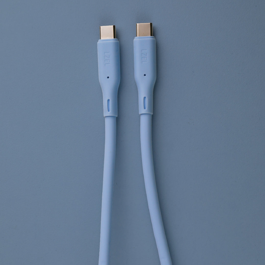 LZEL Celeris Silox CXL Soft Silicone USB-C to USB-C Cable, 480Mbps, 240W Max, 2m