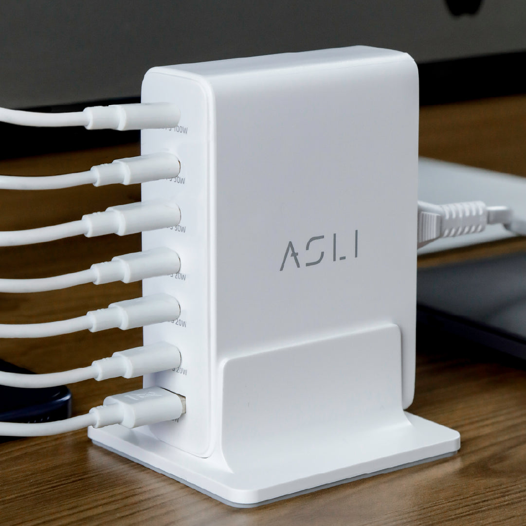 Asli Global Turboxis Series 235W Gan-7-Port Fast Charging Station With Power Delivery & PPS