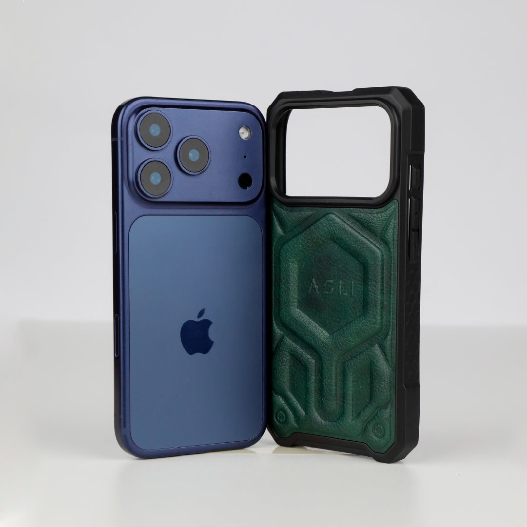 ASLI Leather Hybrid Premium Leather Case With Drop Protection And Heat Dissipation Case For 17 Pro