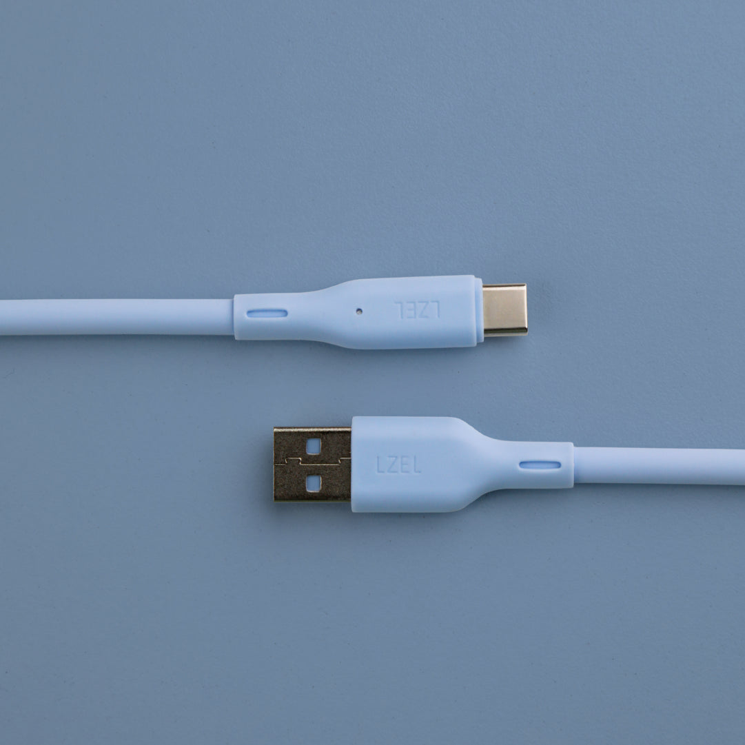 LZEL Celeris Silox CXL Soft Silicone USB-A to USB-C Cable, 480Mbps, 15W Max, 2m