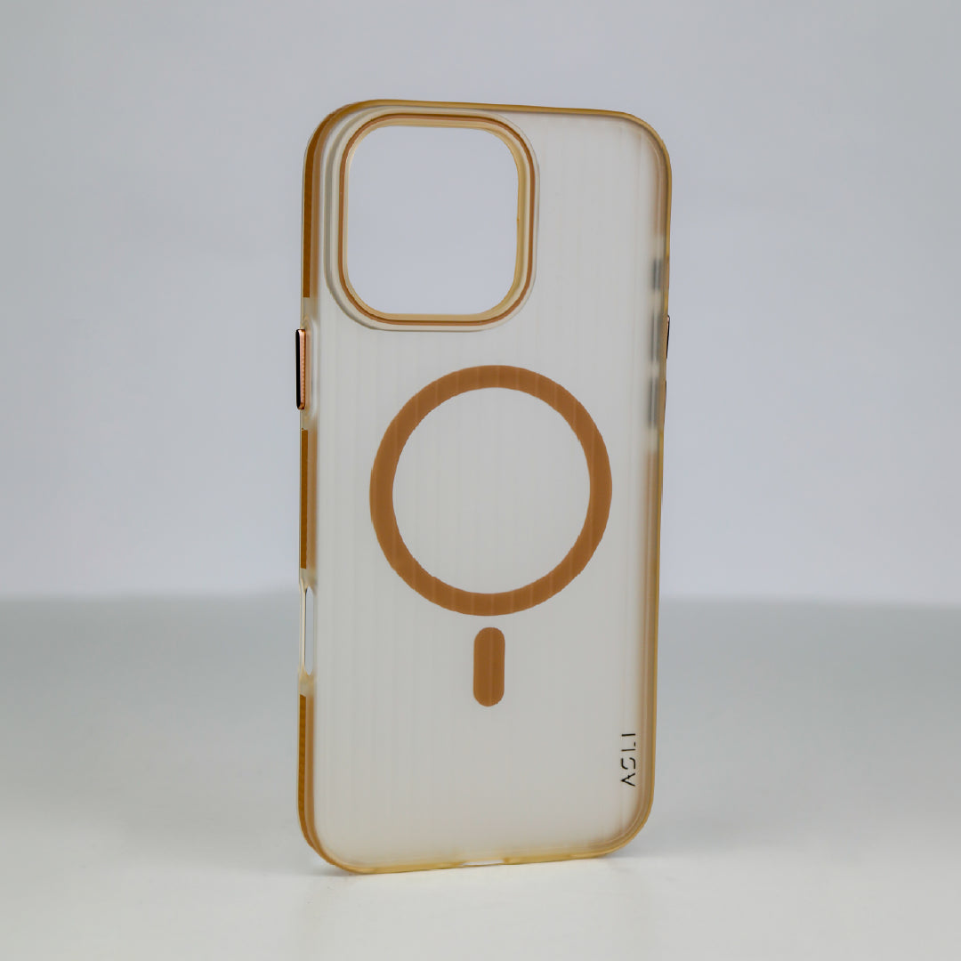 كڤر حماية ASLI Corrugated Mag Wave Refined MagSafe لهاتف iPhone 16 Pro Max مع حماية مُعزّزة للكاميرا.