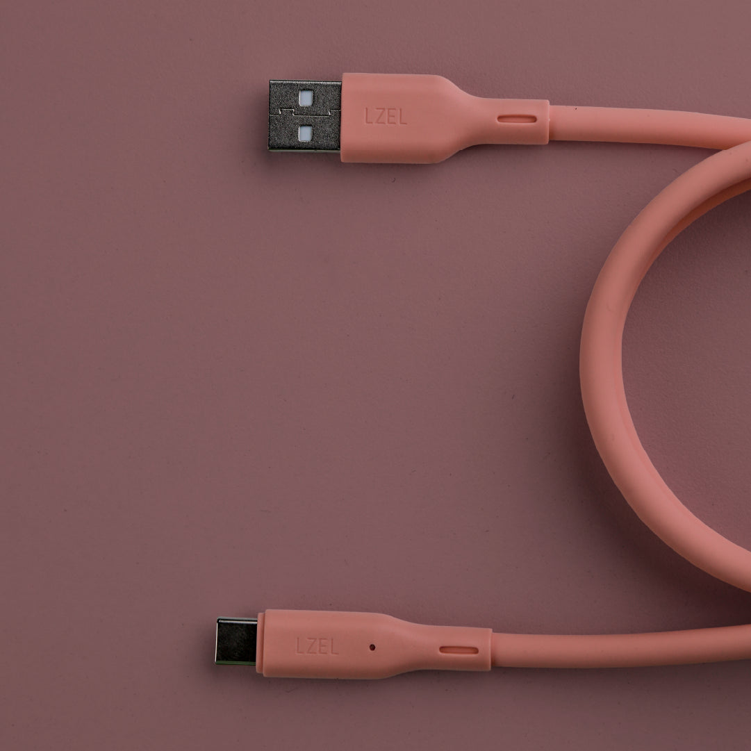 LZEL Celeris Silox CXL Soft Silicone USB-A to USB-C Cable, 480Mbps, 15W Max, 2m