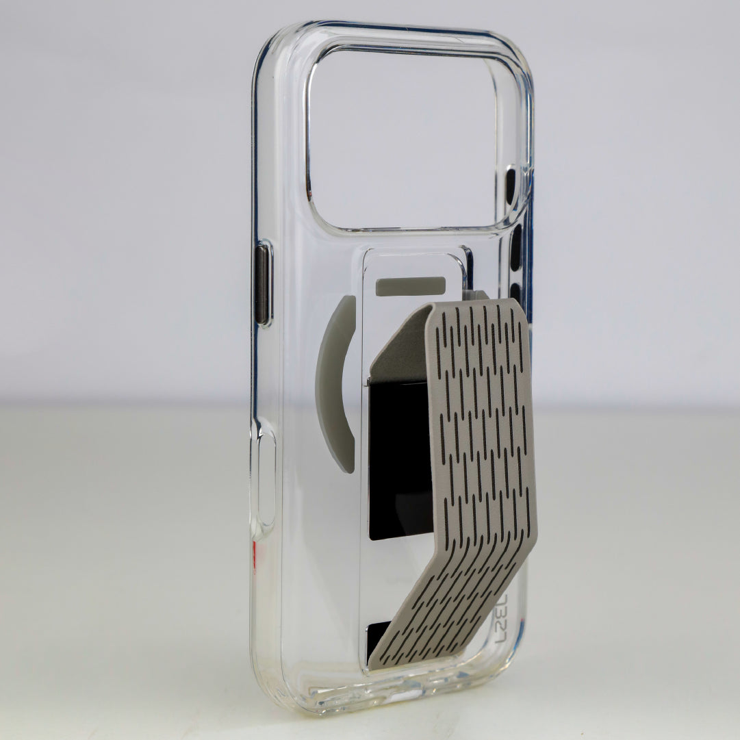 LZEL Clearmag Kickstand Clear Strap Magsafe With Enhanced Edge Protection Case For iPhone 17 Pro Max