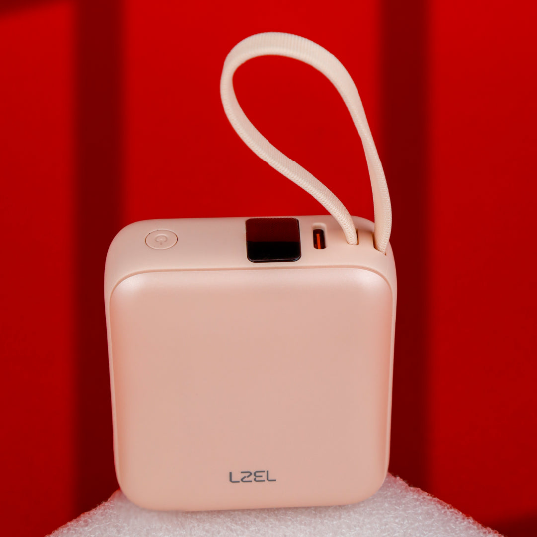 باور بانك Lzel Neurode Sync Mini بسعة 10000 مللي أمبير | PD3.0 و QC 3.0 | شحن بقدرة 25.5 واط | مدخل ومخرج Type-C مدمج مع مخرج إضاءة