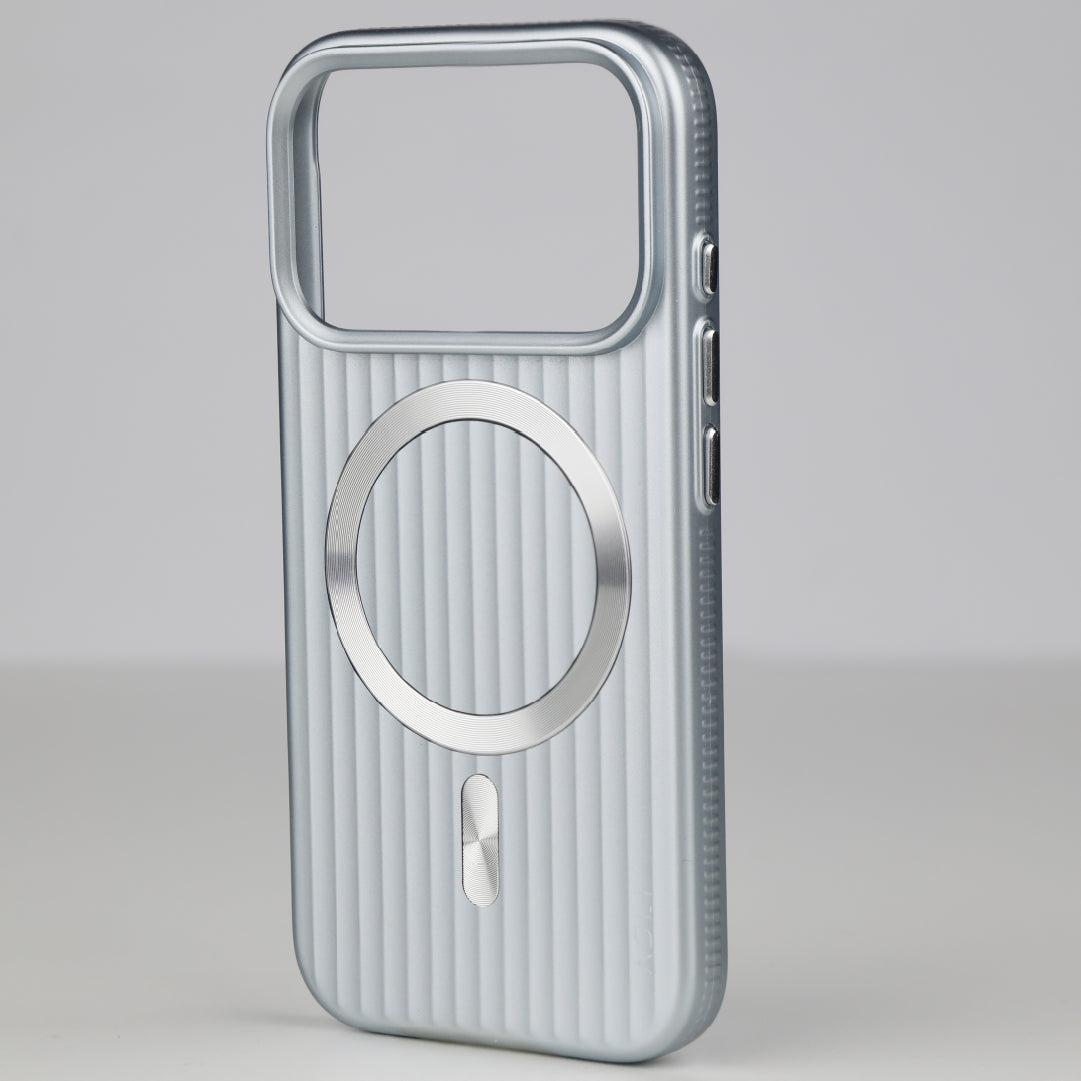 ASLI Corrugared Ridge Premium Metalic Case With Enhanced Camera Protection Case For iPhone 17 Pro Max