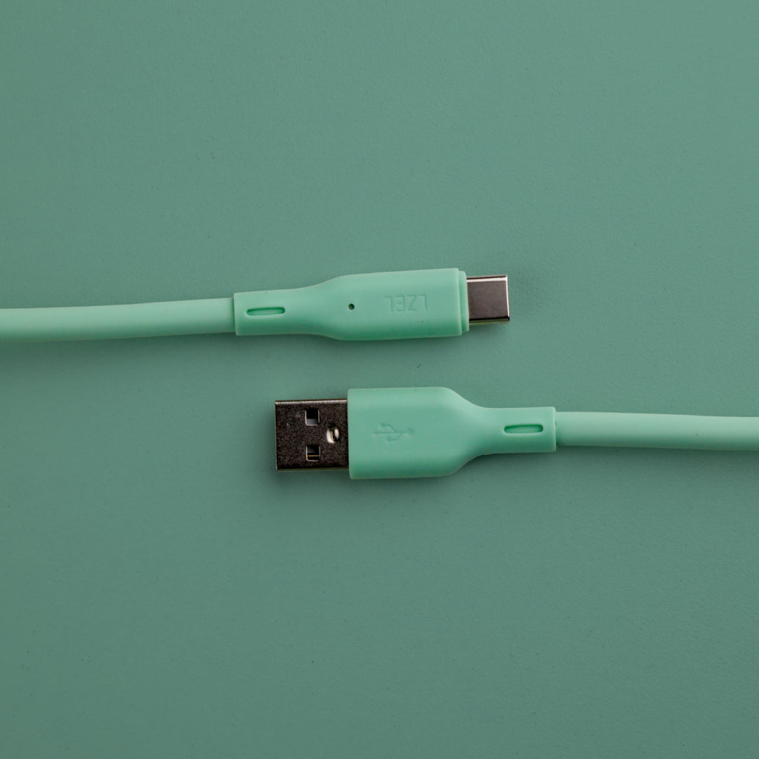 LZEL Celeris Silox CXL Soft Silicone USB-A to USB-C Cable, 480Mbps, 15W Max, 2m