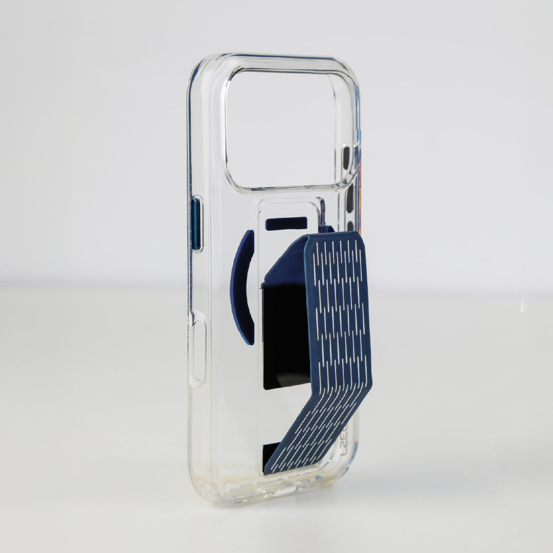 LZEL Clearmag Kickstand Clear Strap Magsafe With Enhanced Edge Protection Case For iPhone 17 Pro Max