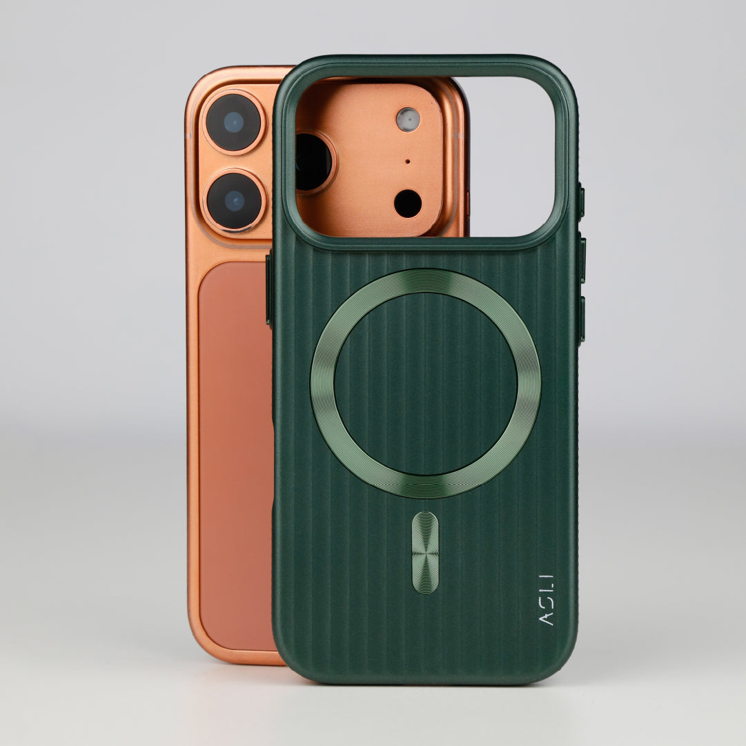 ASLI Corrugared Ridge Premium Metalic Case With Enhanced Camera Protection Case For iPhone 17 Pro Max