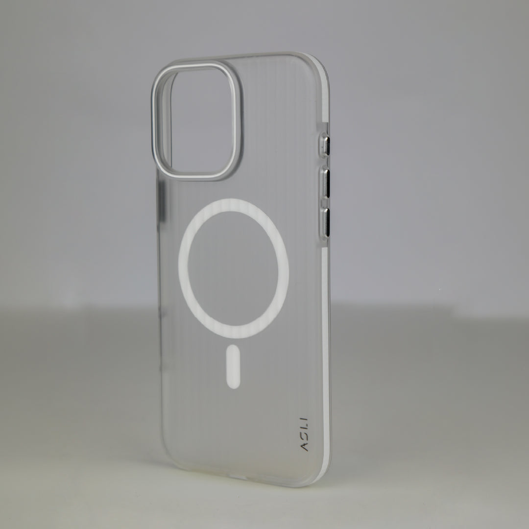كڤر حماية ASLI Corrugated Mag Wave Refined MagSafe لهاتف iPhone 16 Pro Max مع حماية مُعزّزة للكاميرا.