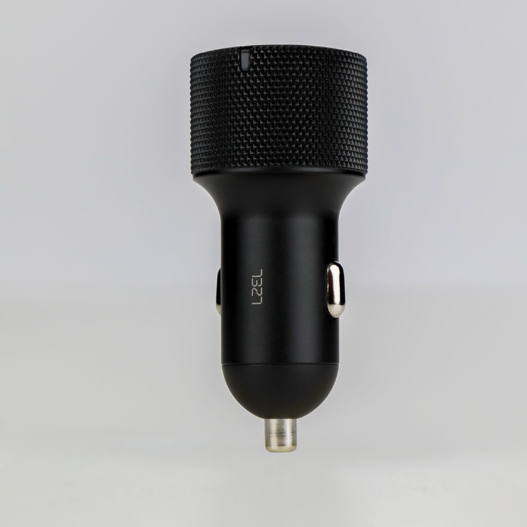LZEL PulseCharge Max 80W 3-Port Car Charger – Dual USB-C PD & USB-A QC