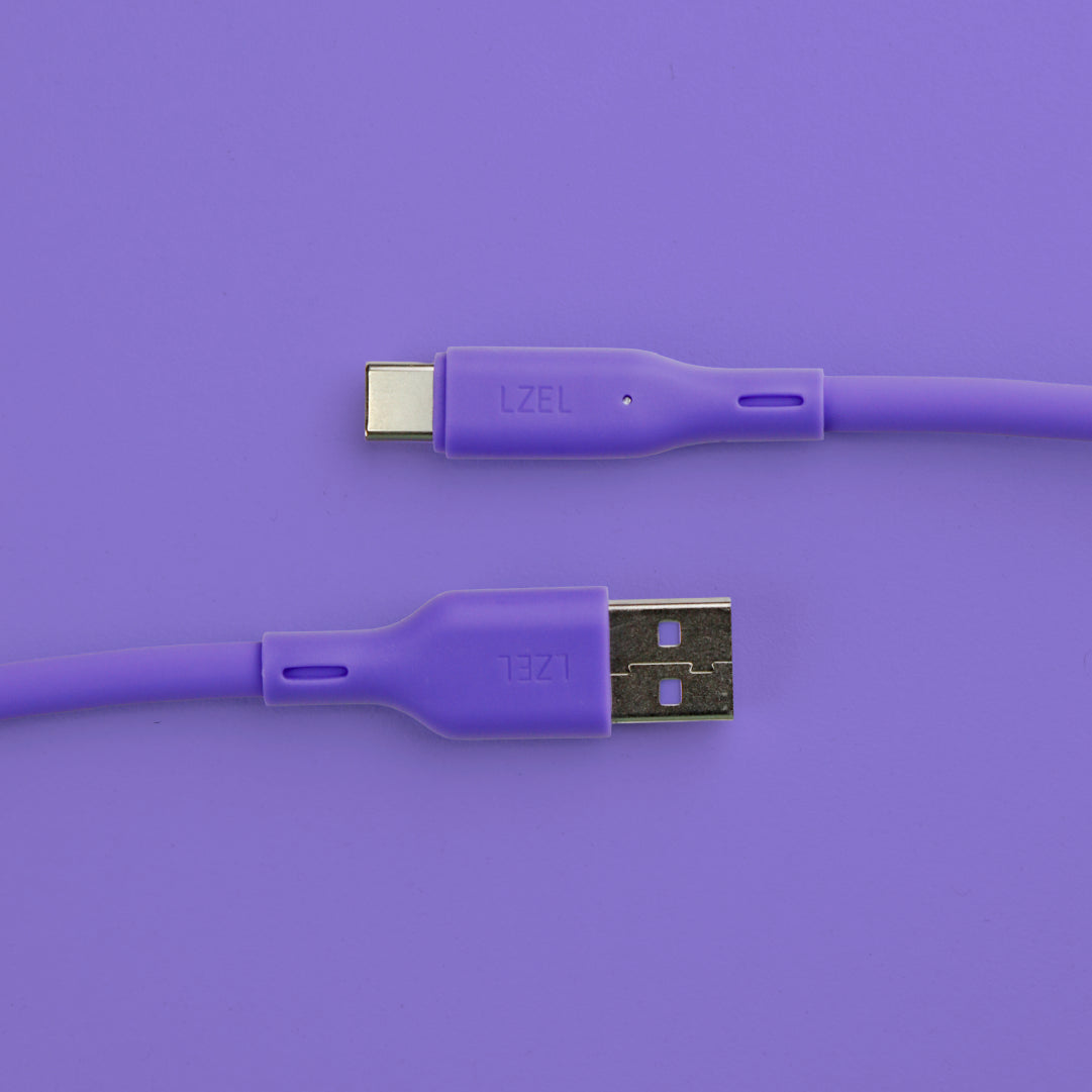 LZEL Celeris Silox CXL Soft Silicone USB-A to USB-C Cable, 480Mbps, 15W Max, 2m