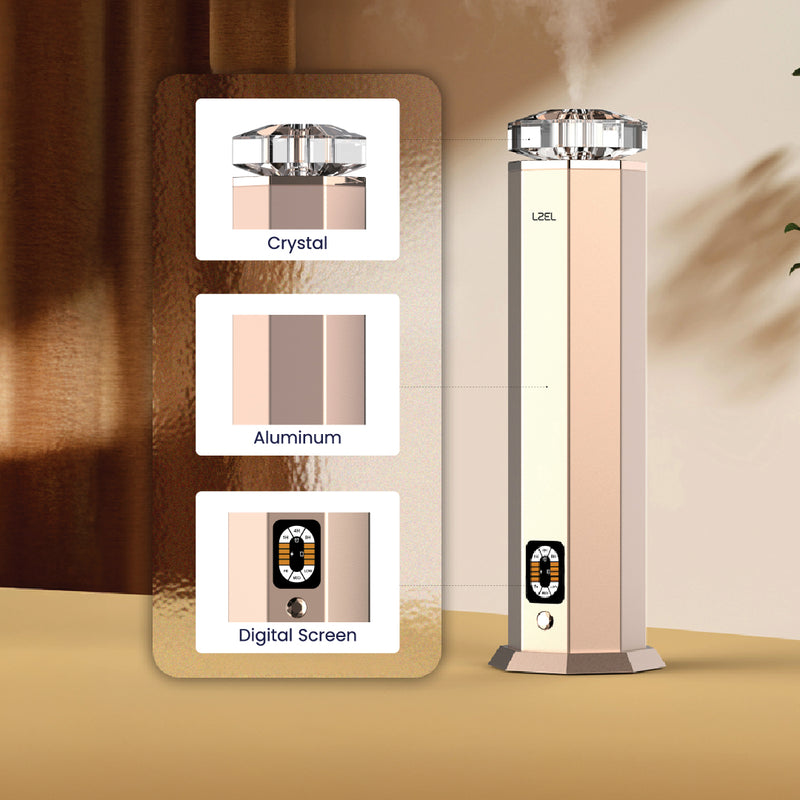 LZEL Aroma Diffuser Aromavista Essence Premium Scent Diffuser Led Display - Cold Air Diffusion Tech - 120 Ml
