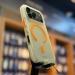 Asli Global LanyardMag MagSafe Case for iPhone 17 Pro Max – Built-In Lanyard | Clear/Orange