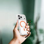 Asli Global LanyardMag MagSafe Case for iPhone 17 Pro Max – Built-In Lanyard | Clear/Orange