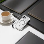 Asli Global LanyardMag MagSafe Case for iPhone 17 Pro Max – Built-In Lanyard | Clear/Gray