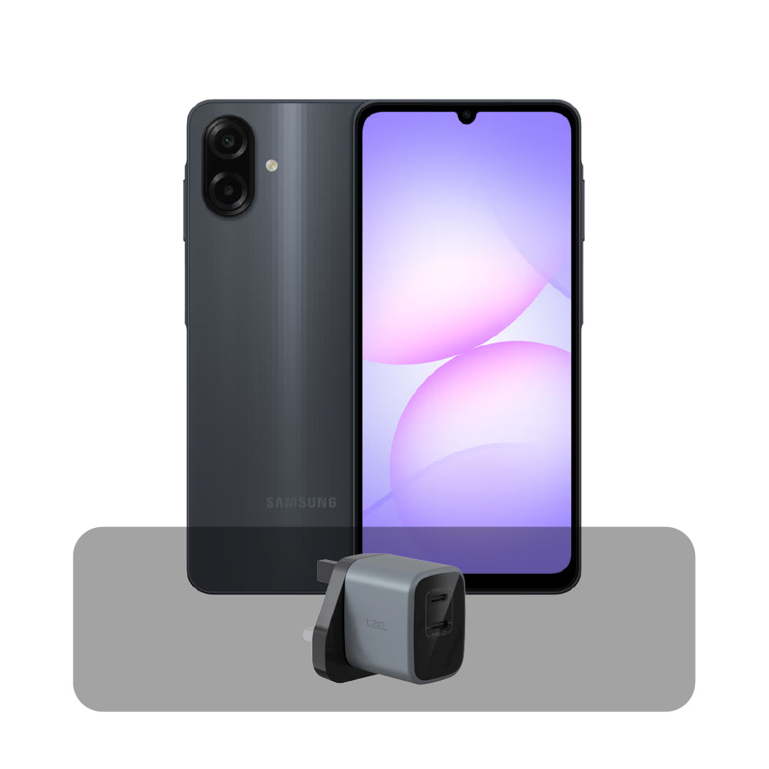 Samsung Galaxy A07 Phone - 128GB - 4GB RAM - 6.7 inch + Bundle Offer | Black