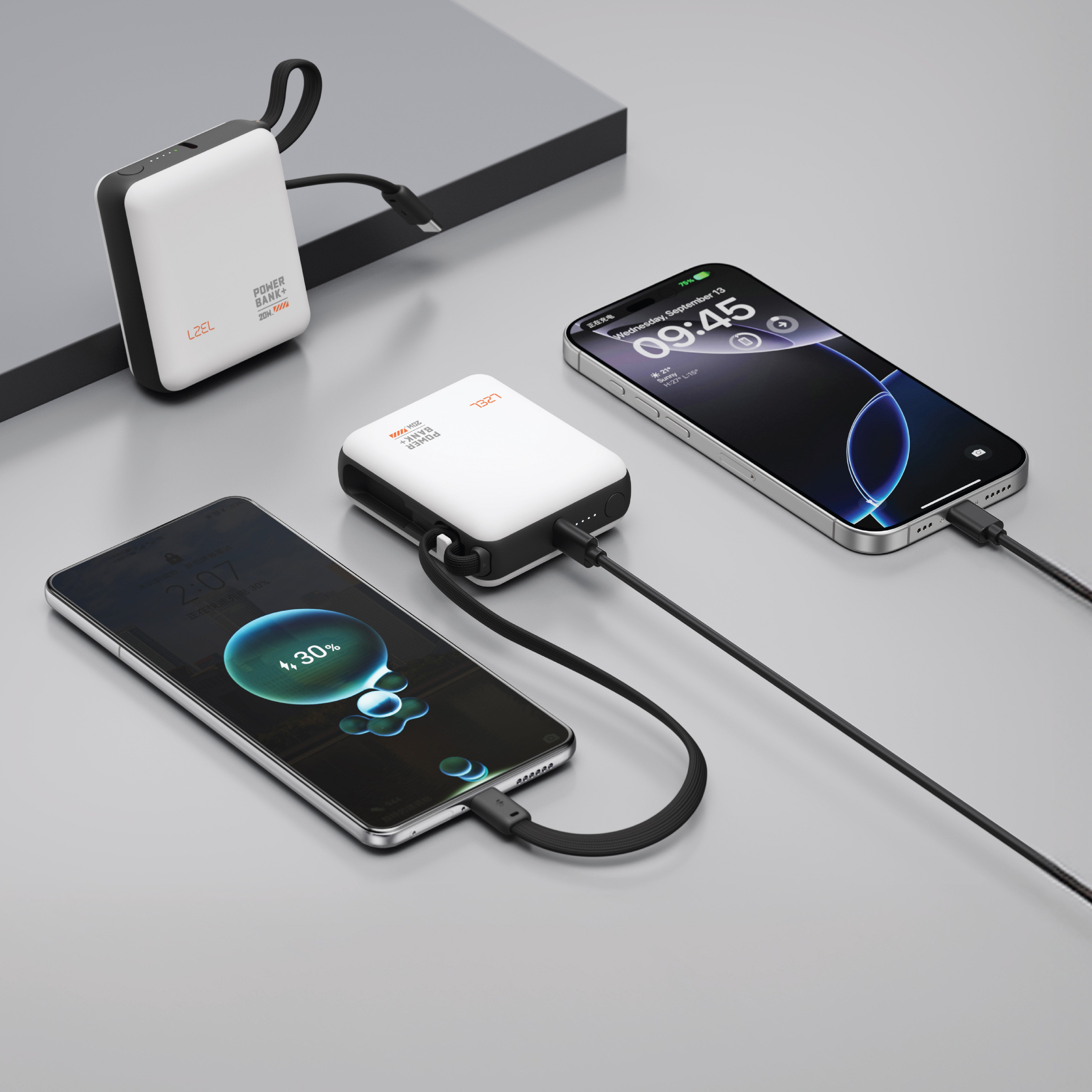 باور بنك LZEL ZenoFlex Volt Mini سعة 10000mAh بتقنية الشحن السريع PD | أبيض