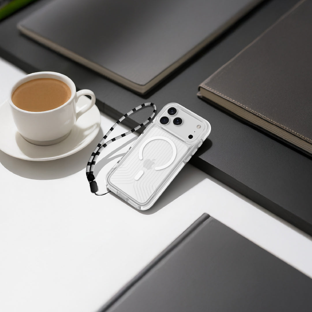 كڤر حماية أسلي جلوبال LanyardMag لهاتف iPhone 17 Pro – دعم MagSafe مع علاقة لليد مدمجة 