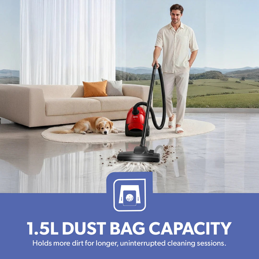 Geepas Vacuum Cleaner – 2200W, 1.5L, Low Noise, Dust Indicator, Compact